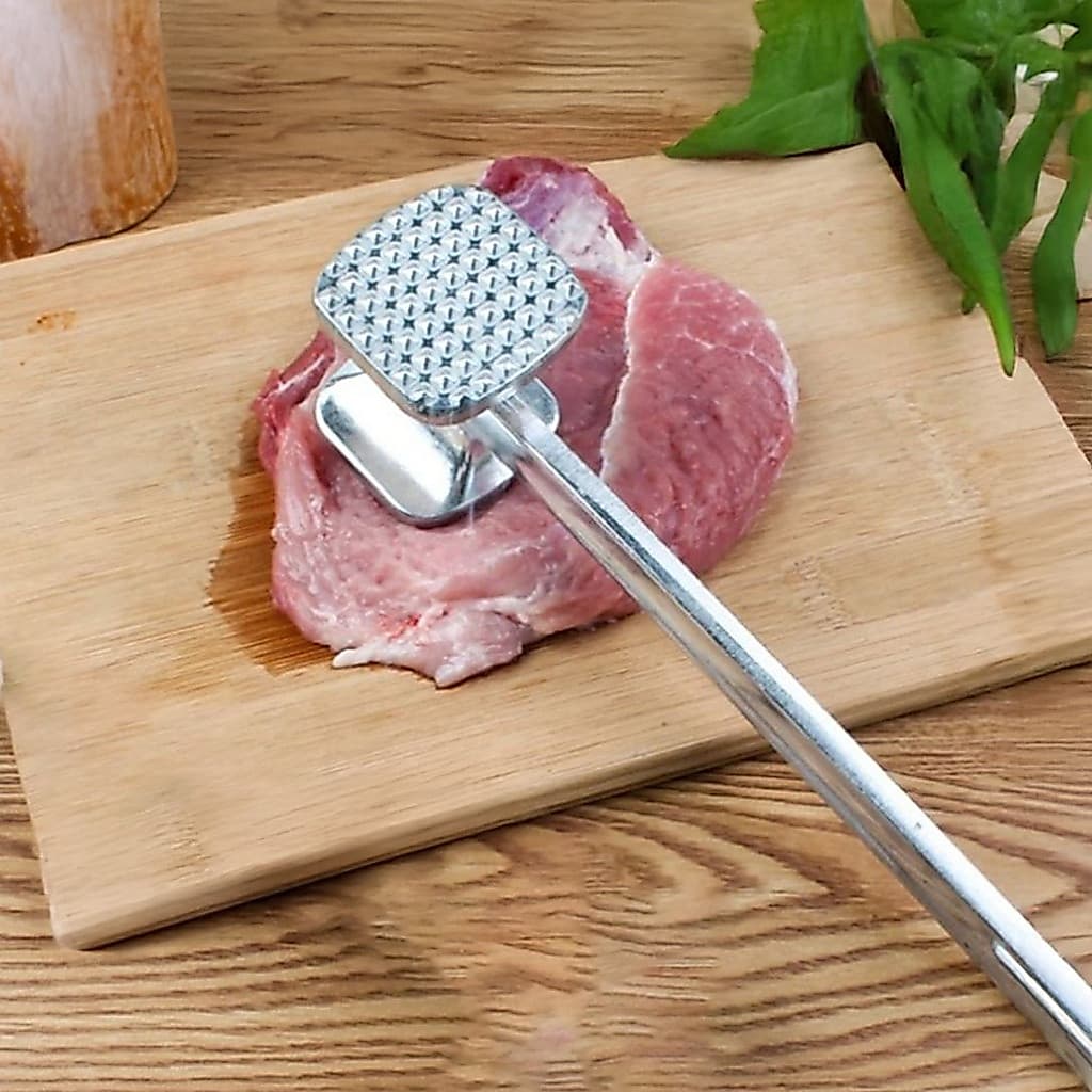 Martelo Amaciador De Carne Batedor De Bife Metal Alumínio