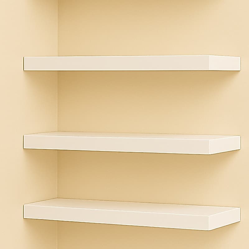 KIT 3 PRATELEIRAS EM MDF BRANCA | 20X10 | ELEGANTE