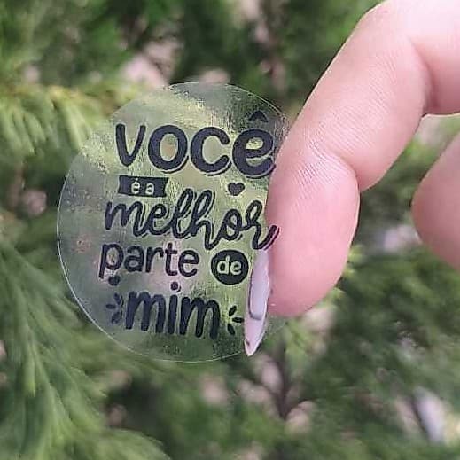 100 etiquetas adesivas DIA DOS NAMORADOS TRANSPARENTE