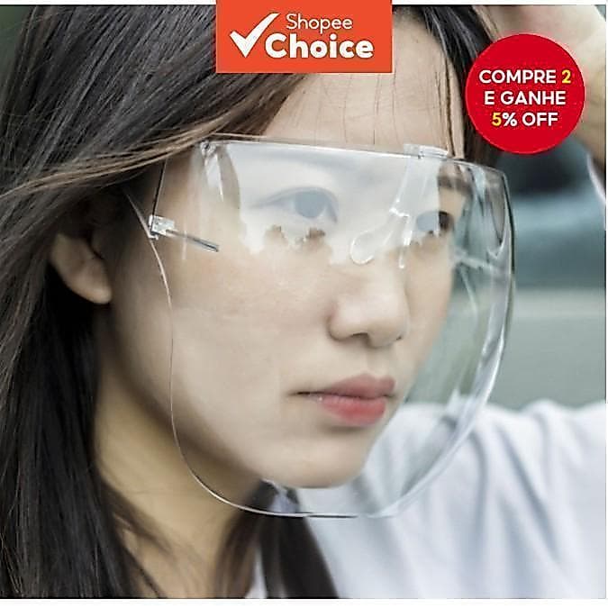 Grande Protetor Facial Acrílico Para Os Olhos , Ideal Adultos , Bicicleta E Uso Diário , Várias Cores Gradientes Disponí