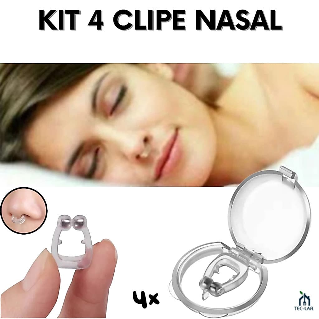 Kit 4 Unidades Clipe Anti Ronco – Para Quem Sofre com Apneia ou Congestão