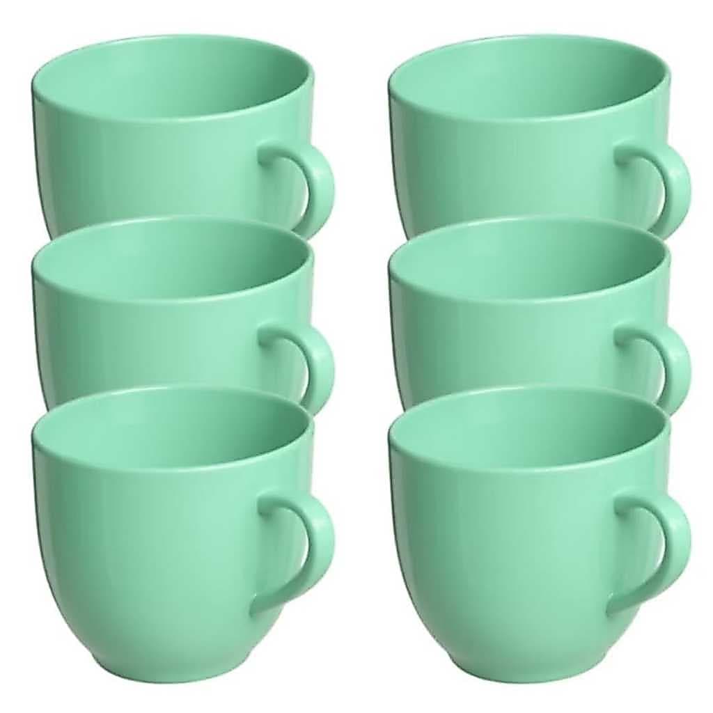 Jogo Xicara Conjunto 6 Caneca Porcelana 170ml kit Cha Cafe Leite Chicara Capuccino Hotel Casa Cozinha Variadas Colorida.