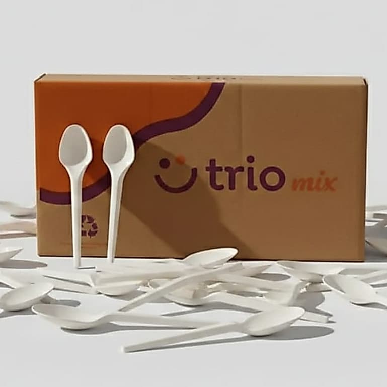 🥄Colheres Branca Descartáveis Reforçadas para Sobremesa e Sorvete 🍦 Pacote Com 50 Colheres