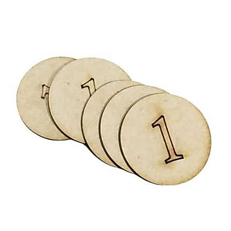 Círculo numerados 4cm em mdf 3mm pct com 30 unid