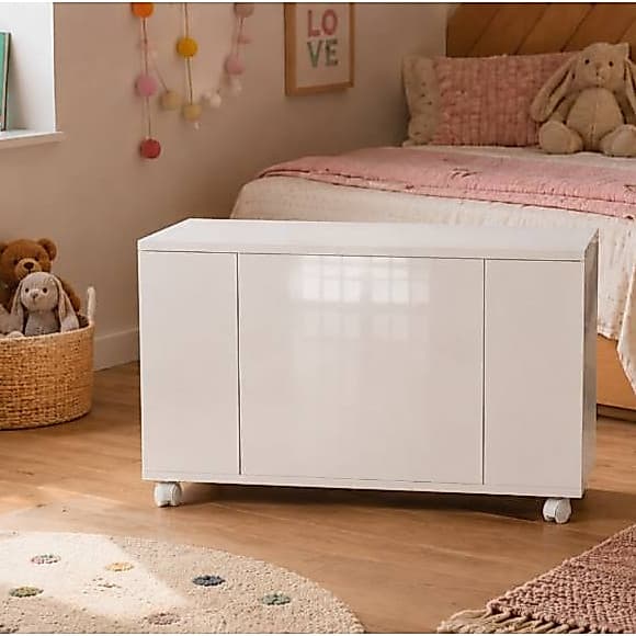 BAÚ INFANTIL TOYS PARA BRINQUEDOS ORGANIZADOR MODERNO VARIAS CORES COM TAMPA E RODINHAS MDF