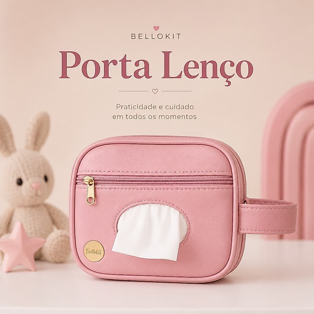 Porta lenços portátil pratico e impermeável menino e menina