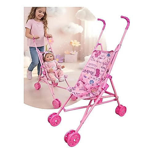 Carrinho De Boneca Berço Dobrável Bebe Brinquedo Infantil