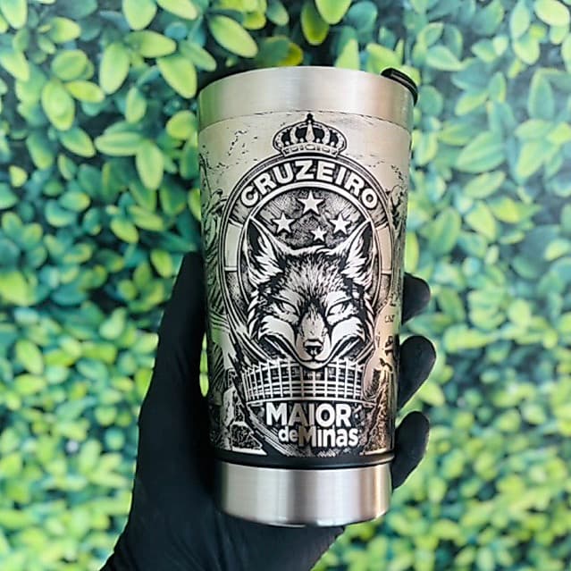 Copo Térmico Personalizado do Cruzeiro New Gravação a Laser 360º