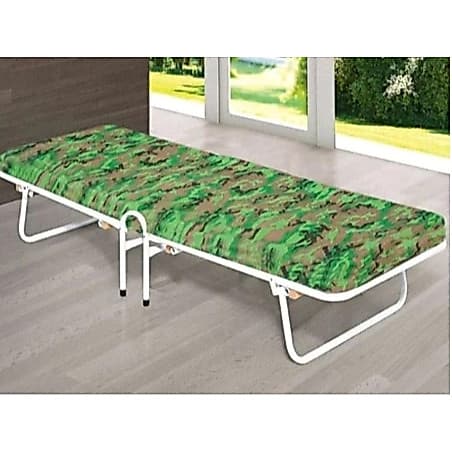 Cama Dobrável de Camping com Colchonete Espuma Portátil Reforçada Confortável Envio Rápido Para Acampamento Viagem
