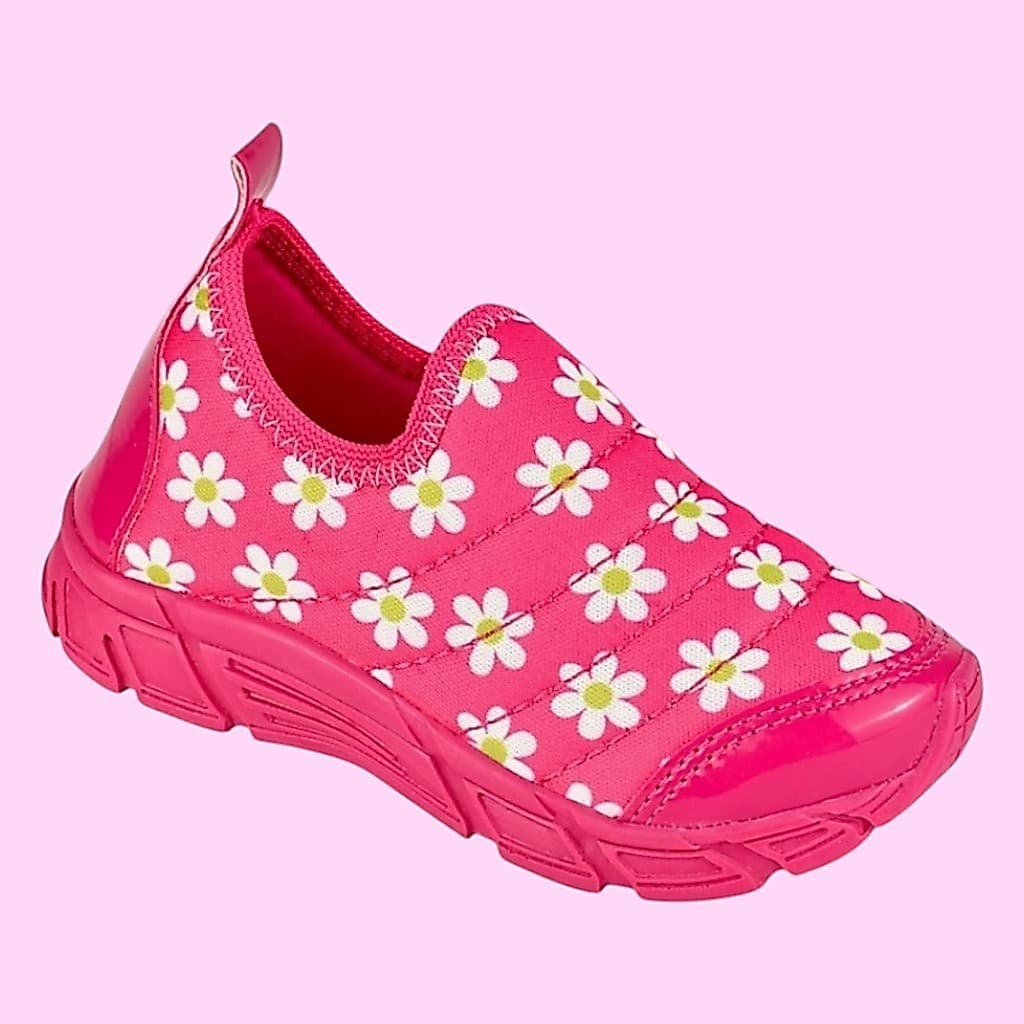 Tênis Infantil slip on Feminino Menina Escolar Antiderrapante Confortável Calce Fácil 20 ao 34