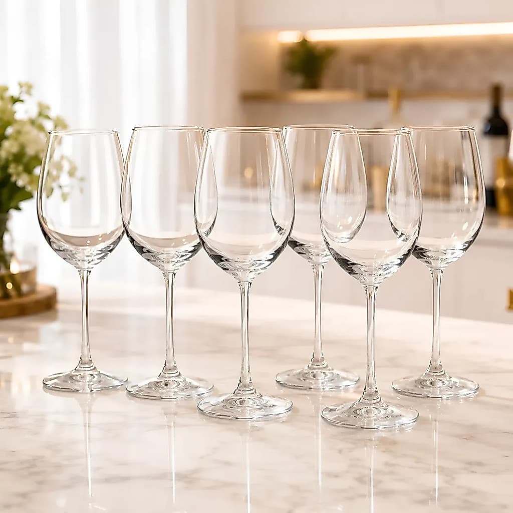 Taça De Vinho Cristal Luxo Jogo 6 Peças 615ml Premium