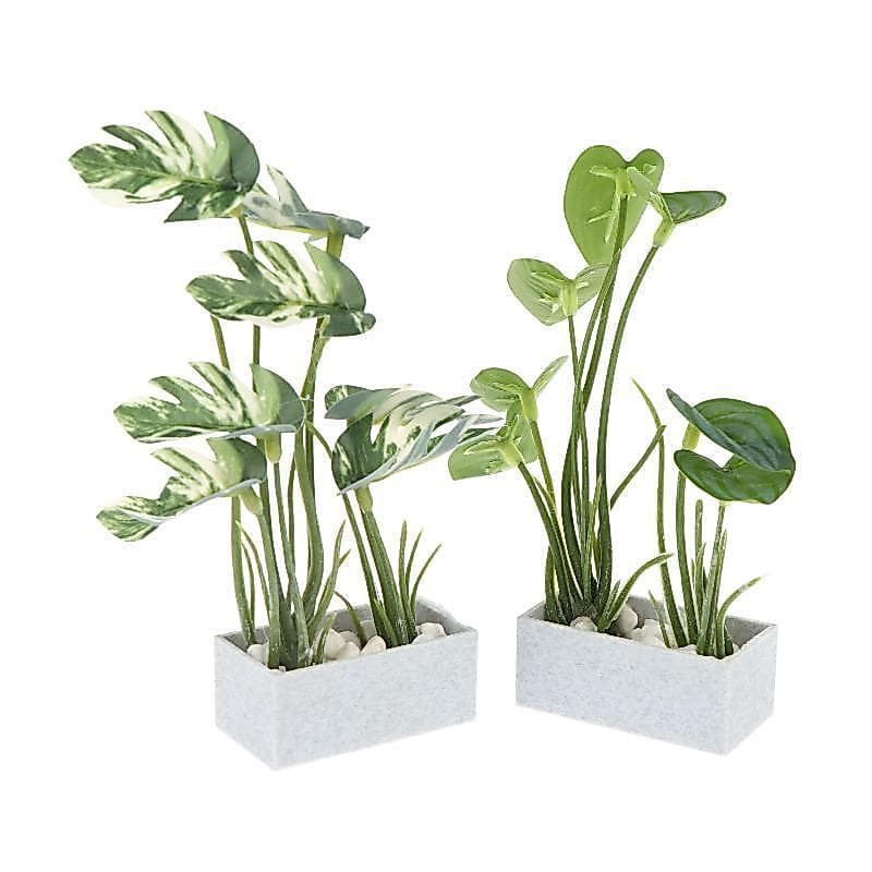 Tartaruga Em Miniatura Ba Bambu Vaso Planta 1Pc Bonito Casa De Bonecas Vegetação Decoração Brinquedo Para Mini Cena Jard