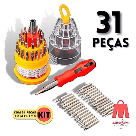Jogo Chave de Precisão 31 em 1 Ferramenta Fenda Philips Compacto Envio Rapido