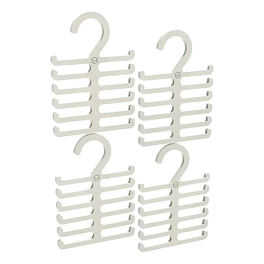 Kit 3 Cabide Porta Gravata Cinto Organizador Pendurar Cor Preto e Branco slin