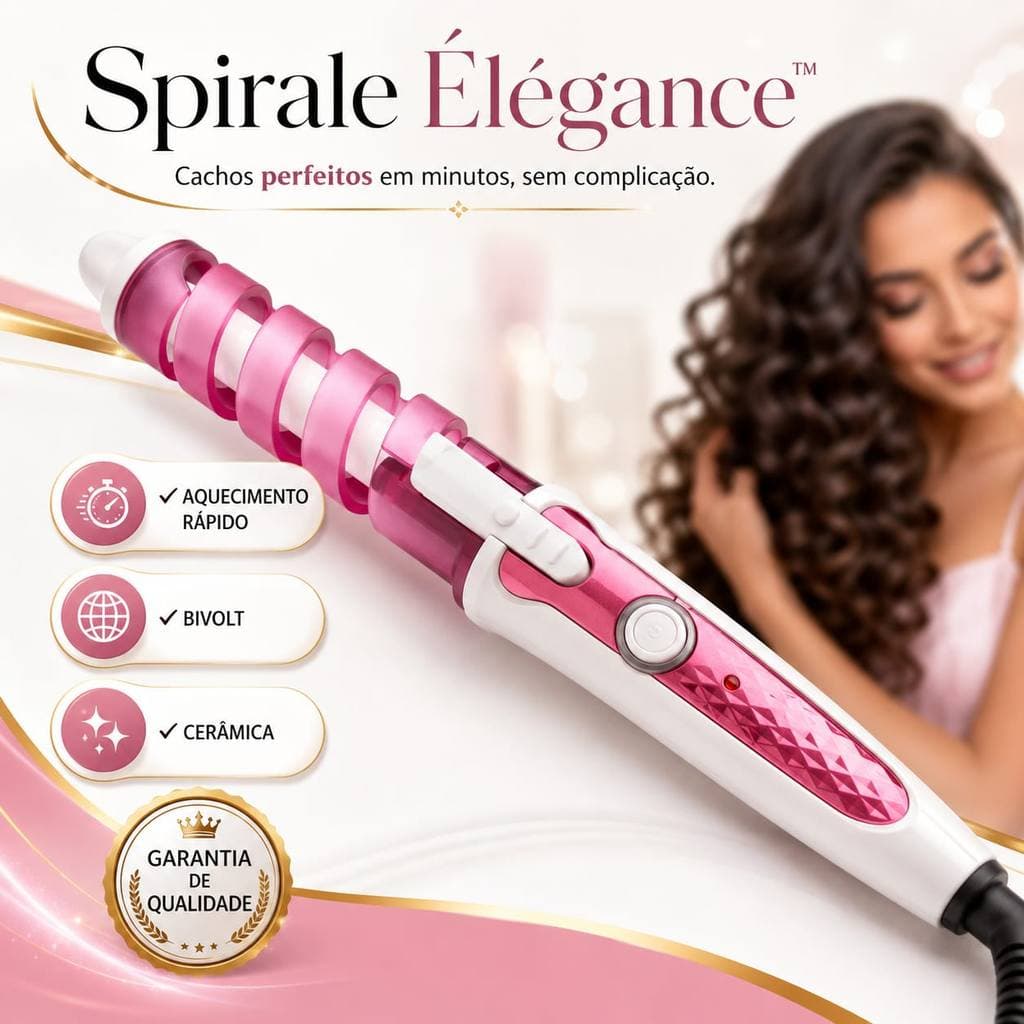 Modelador de Cachos Bivolt Cerâmica Aquecimento Rápido Babyliss Espiral Cores Sortidas Spirale Élégance™
