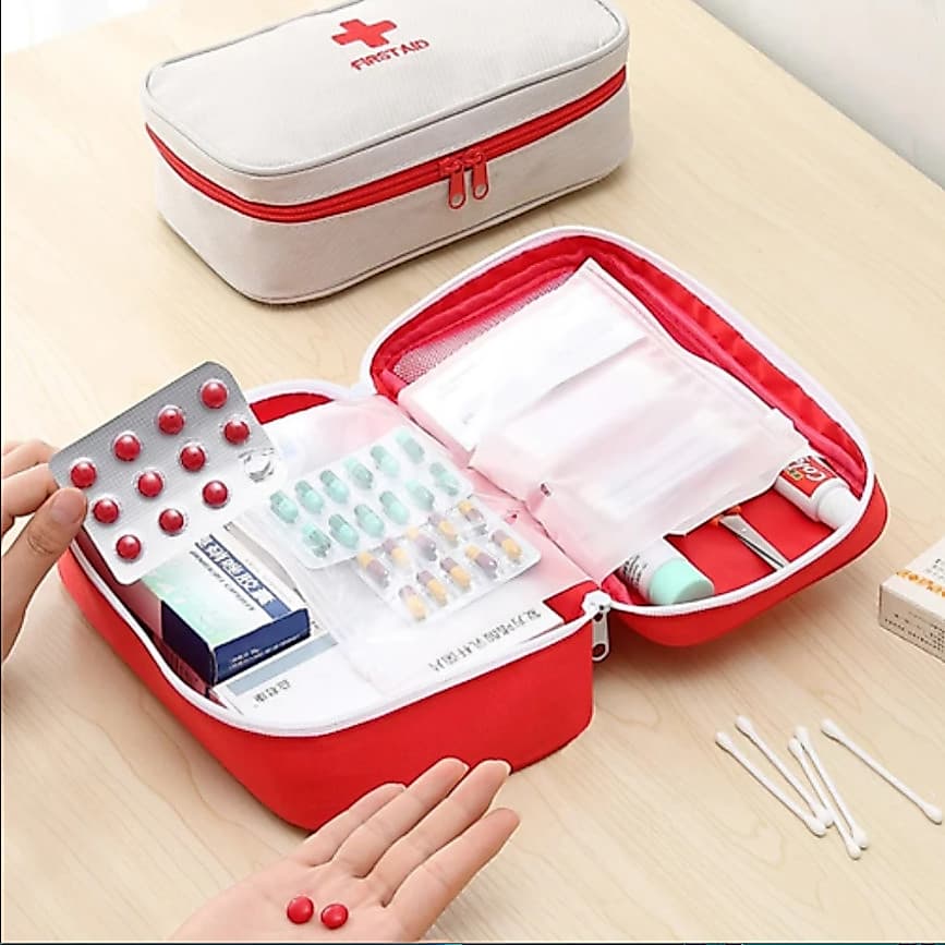 Necessaire Primeiros Socorros Compacta Organizador Remédios