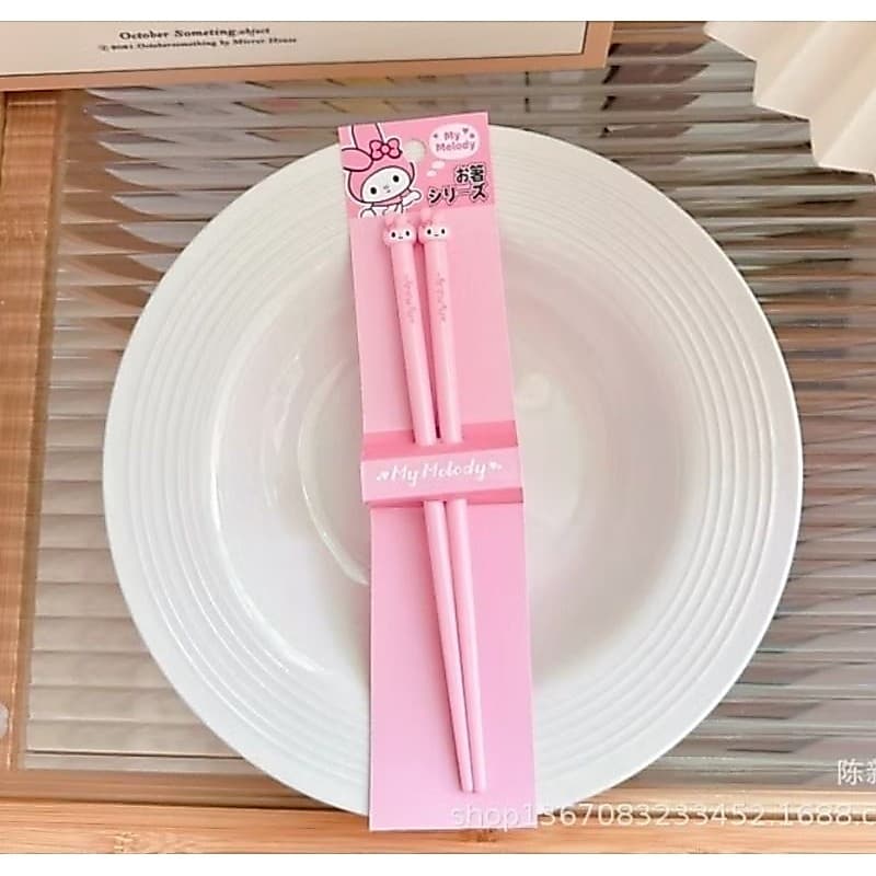 Sanrio Pauzinhos Hashi  My Melodia Sanrio Talheres para comida asiática japonesa coreana