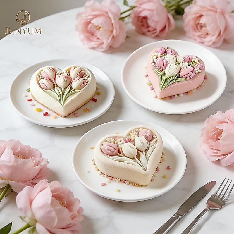 JUNYUM 3D Coração Molde Silicone Para DIY Vela Sabão Artesanato Decoração De Casa De Casamento BR
