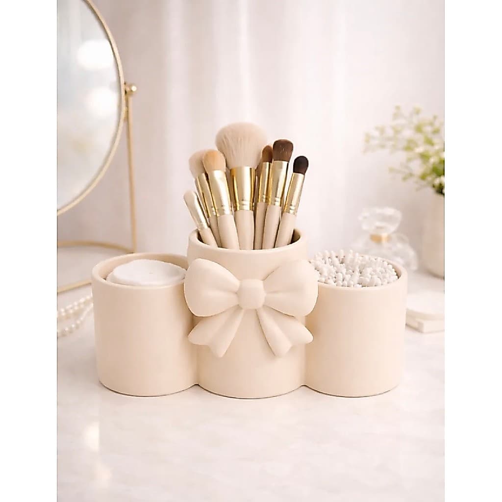 Porta Pincéis Coquette em PLA com Laço | Organizador Decorativo
