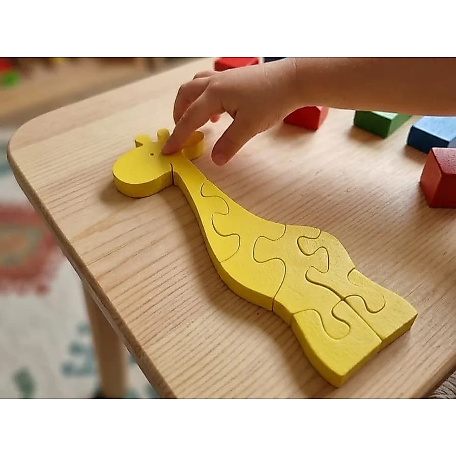 Quebra-cabeça de Girafa Estilo Madeira (em plastico)