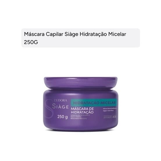 Máscara Capilar Siage Hidratação Micelar 250g