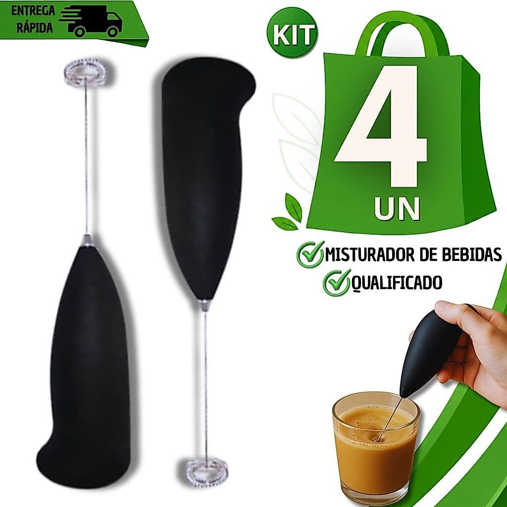 Mini Mixer Portátil Profissional Mix Elétrico Bebidas Sucos Milkshakes Sucos