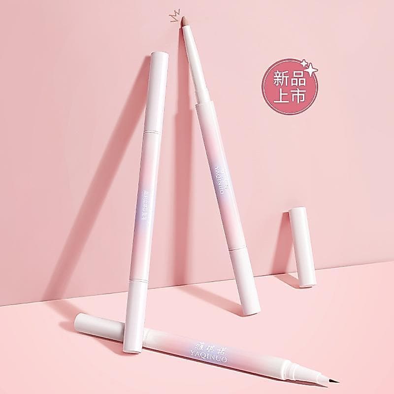Acino tridimensional dupla cabeça deitado bicho da seda caneta contorno Natural delineador à prova dwaterproof água à pr