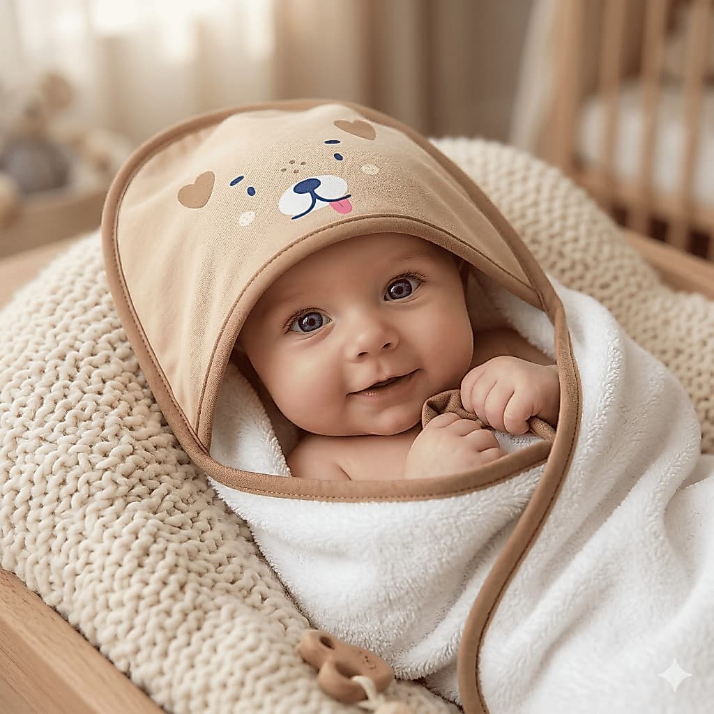 Toalha de Banho com Capuz Bebê Premium Macia Confortável Secagem Rápida Menino Menina bichinho capuz colorido