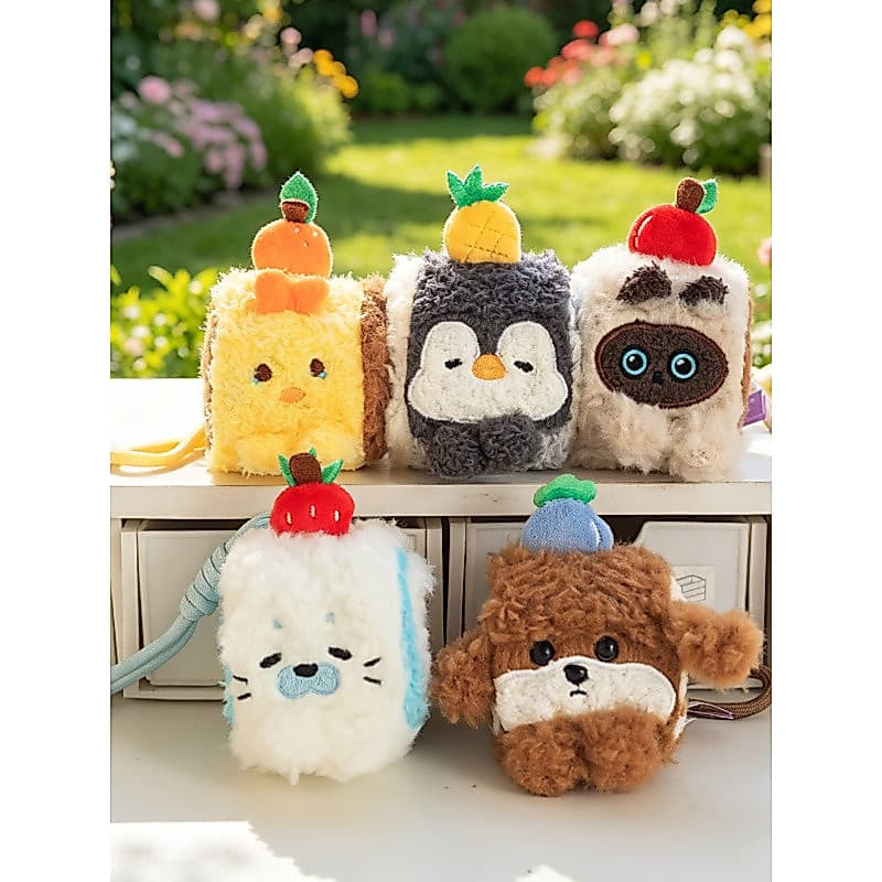 Rolo de bolo fofo boneca de pelúcia pingente saco de presente pendurado rolo suíço transformação encontro Luo gato leão
