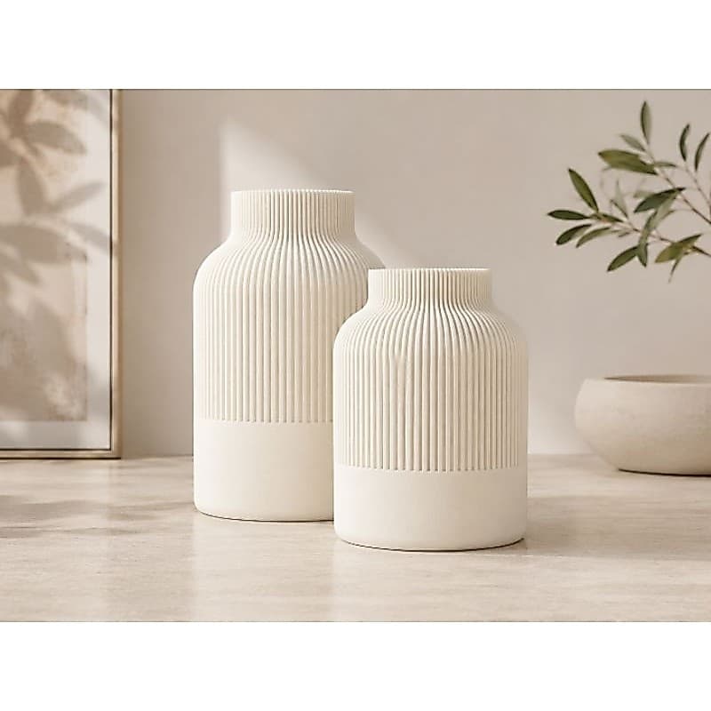 Kit 2 Vasos Decorativos Minimalistas – Elegância para Todos os Ambientes