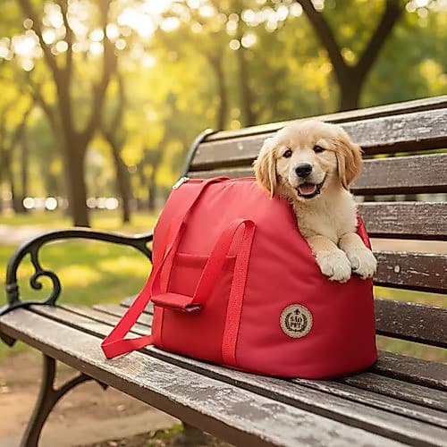 Bolsa Mochila Transporte Modelo Grécia Cães E Gato Reforçada Vermelho