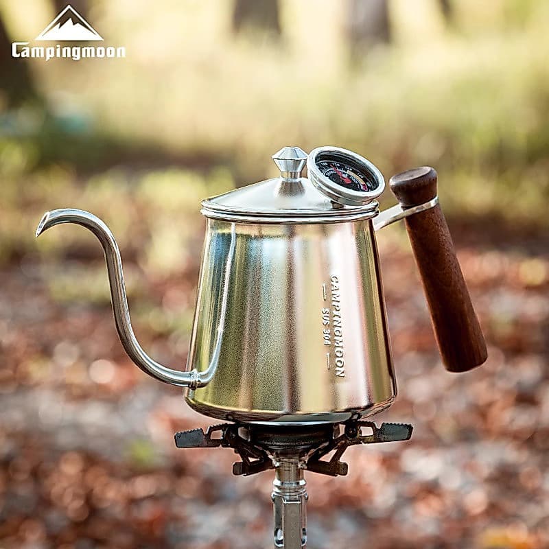 Coman café mão despeje pote 304 aço inoxidável integrado artesanato boca longa pote de boca fina chaleira ao ar livre ca
