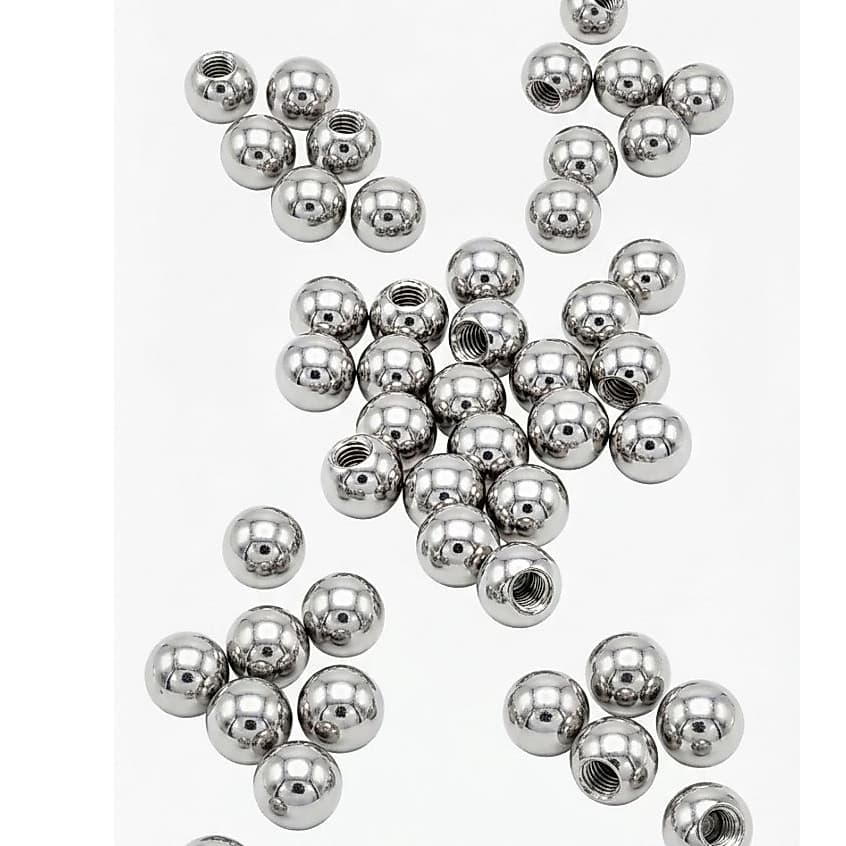 bolinhas de 5mm kit 20 unid piercing esfera serve para umbigo transversal mamilo lingua aço inox rosquear unissex