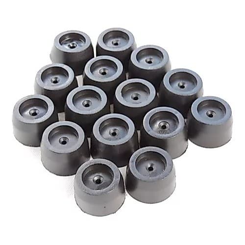 Pés Pezinho Redondo Grande Pes 3cm Preto Baú e Puff - Suportar 100 kg Pacote com 100Un