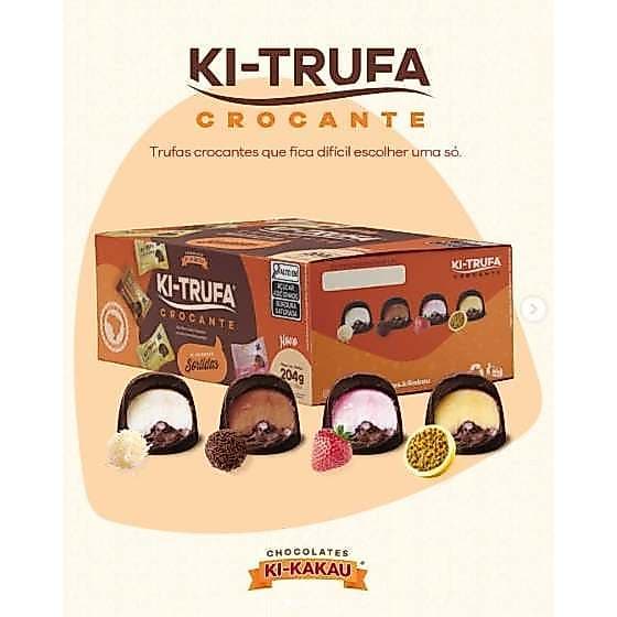 Caixa de Bombom Trufado Ki-Trufa Sortida Kakau 204g Aprox 12 Unidade