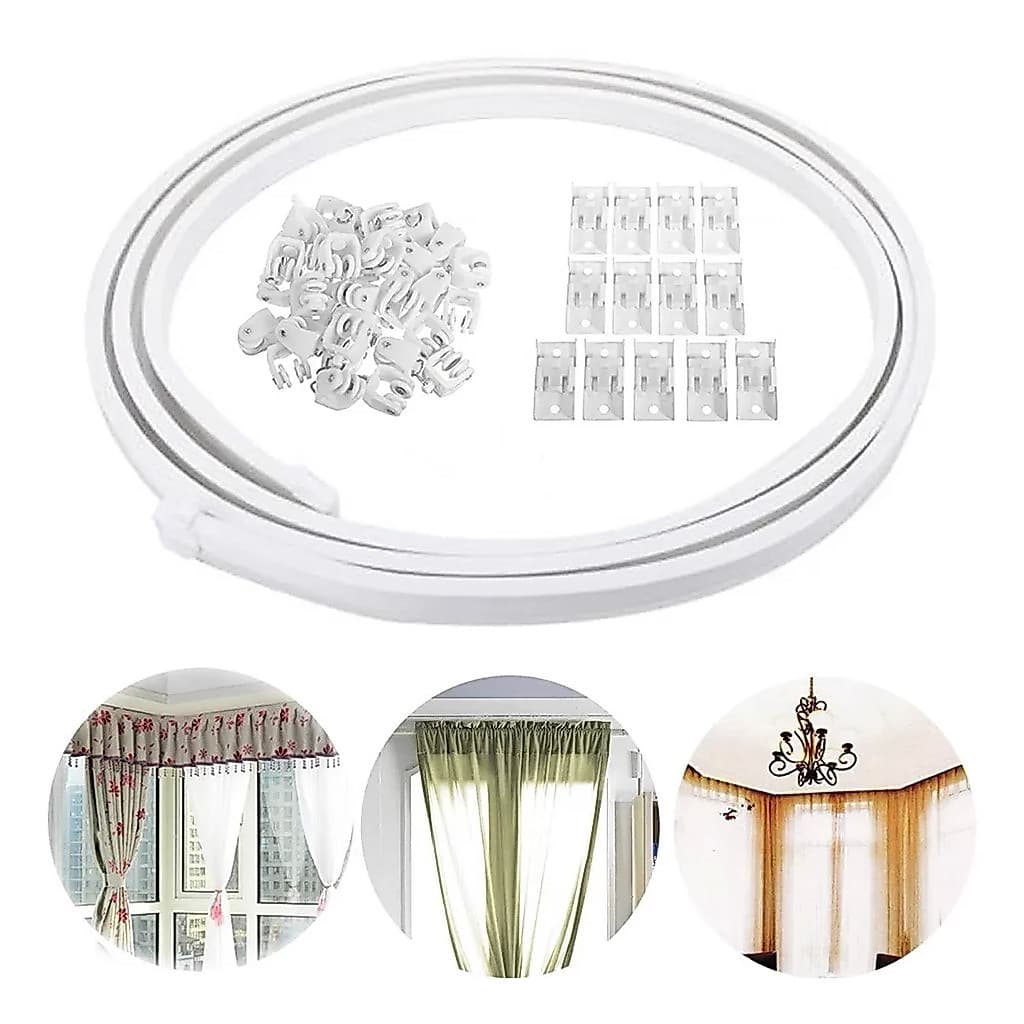 Trilho Flexível p/ Cortina - Kit Completo à Pronta Entrega