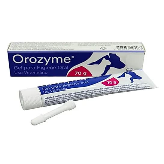 Orozyme 70g Inovet Gel para Higiene Oral Gel Pasta de Dente para Caes e Gatos