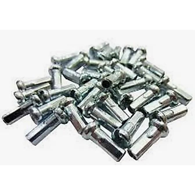 Niple para Bike Prata 2mm x 12mm Aço ( 36 Unidades).