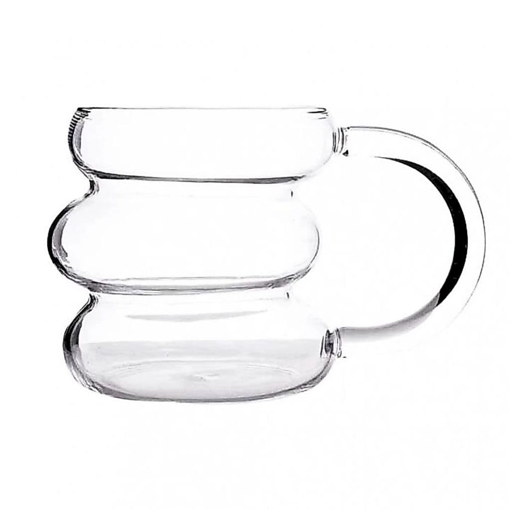 Caneca de Vidro Cloud 430ml Design Moderno para Bebidas Quentes e Frias Nadir