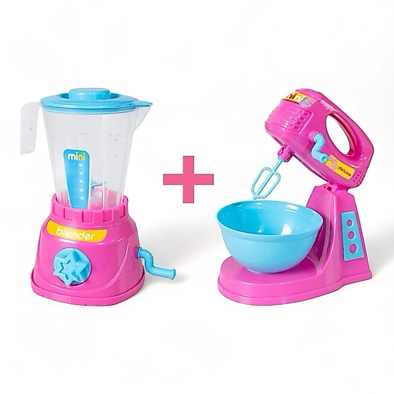 Kit Liquidificador + Batedeira Brinquedo Infantil Bs Toys