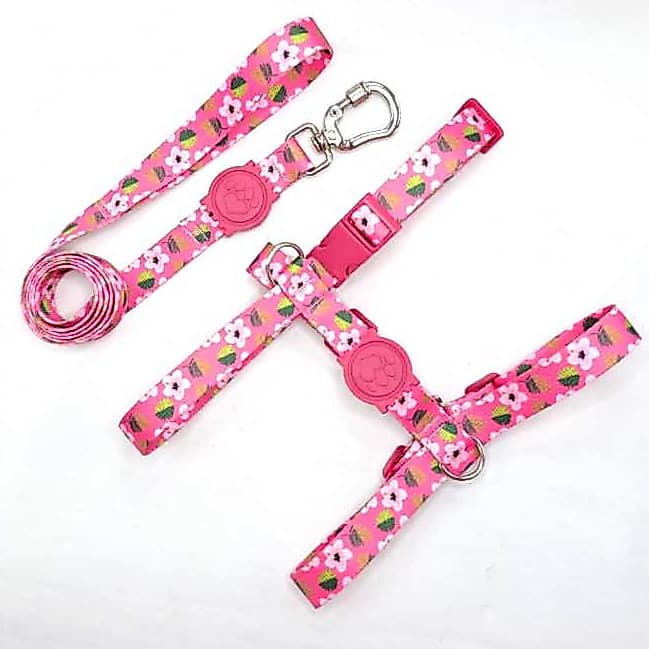 peitoral H luxo flor rosa com rosa