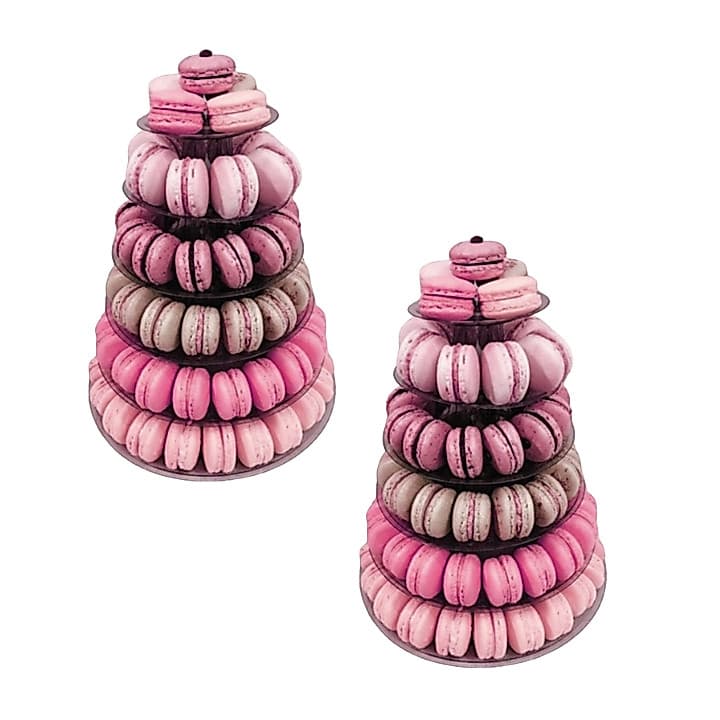 KIT 2 Torres para Macarons 6 Pisos Evento Festa Casamento Aniversários Luxo Doce Fino Elegante TM06C
