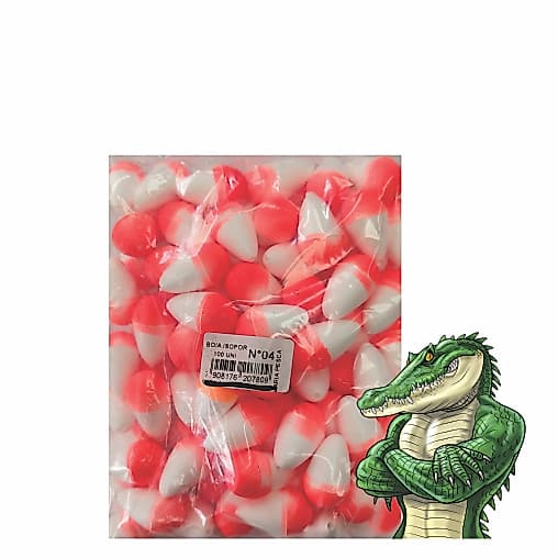 Boia de Isopor para Pesca nº 4 pacote com 100pç