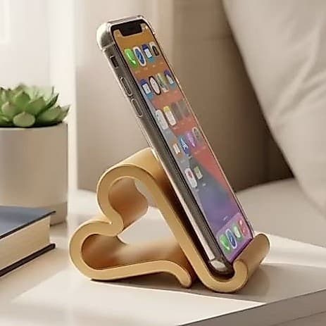 Suporte Celular Elegance, Coração Mesa Cabeceira Decoração Feminina Presente