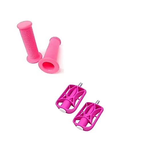 Pedal Rosa Bicicleta Infantil Aro 10 12 Bandeirantes Nathor+Manopla Bicicleta Infantil Aro 12 16 Wester Mirim Colorida