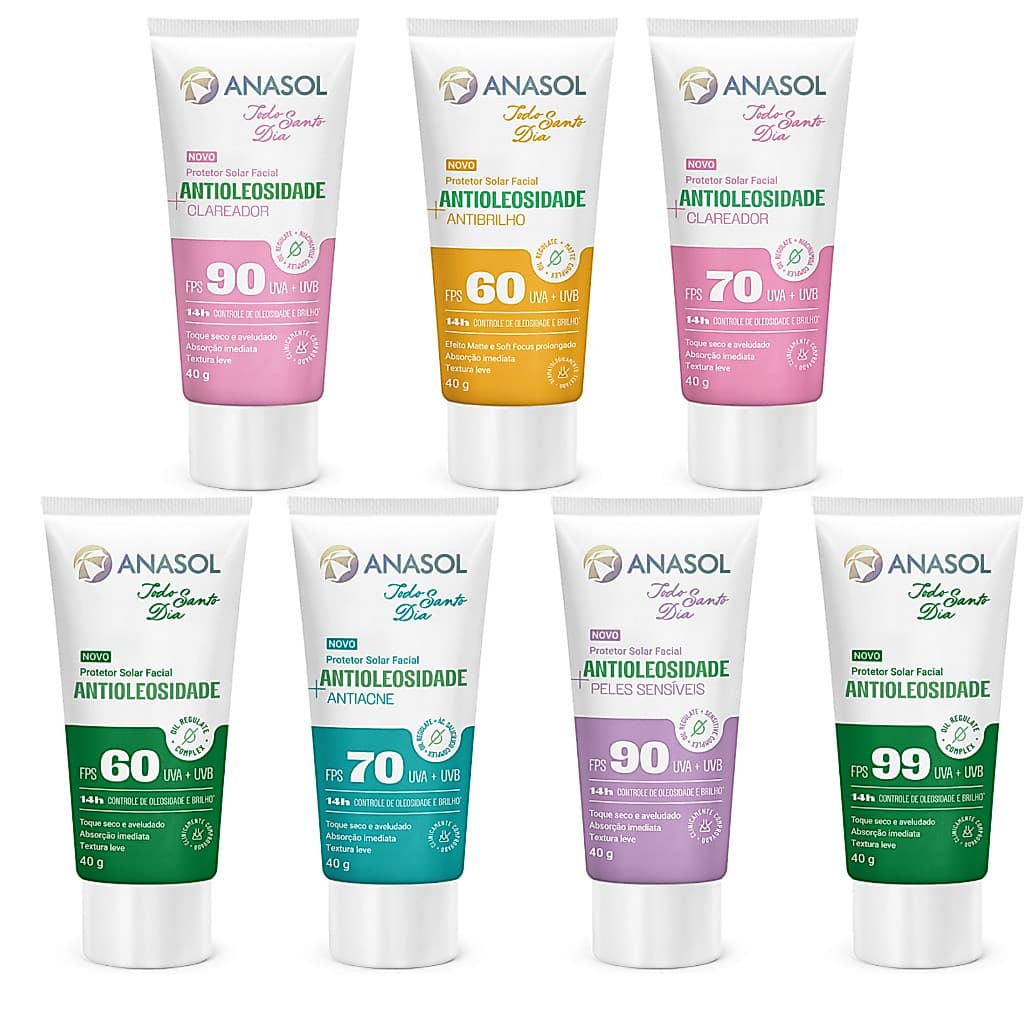 Todo Santo Dia Protetor Solar Anasol - Antioleosidade - 40g