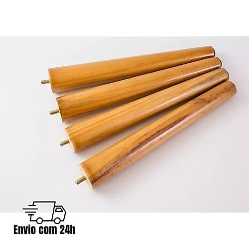 Kit 4 Pés Palito Para Poltronas e Cadeiras