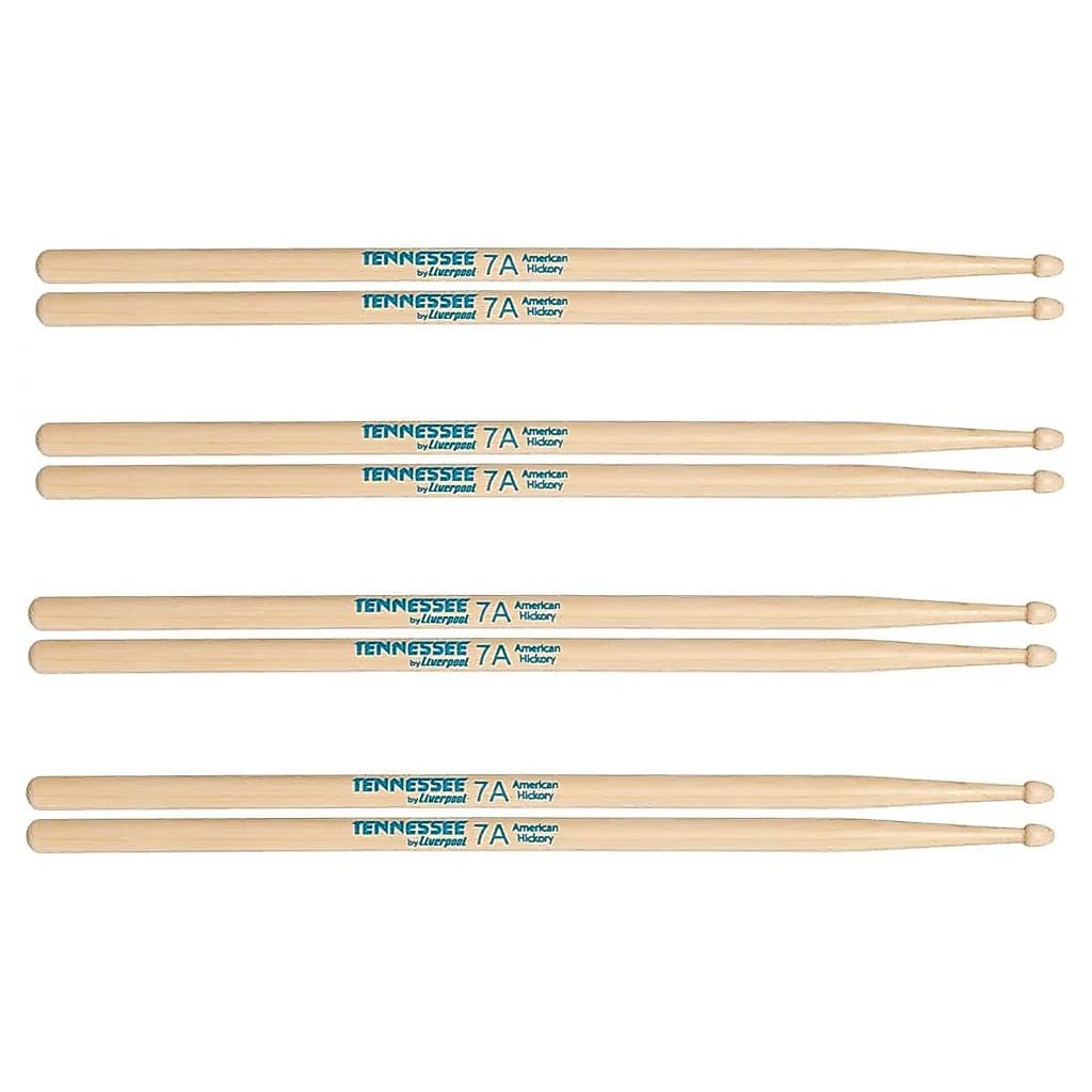 Kit 4 Baqueta Bateria Liverpool Tennessee American Hickory