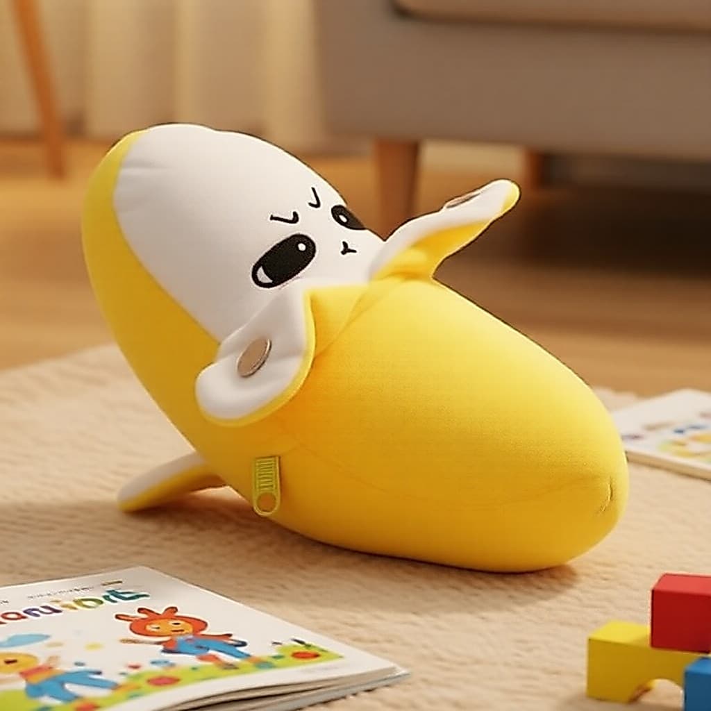 Banana de Pelúcia com Sensor de Movimento e Sons Calmantes para Bebês