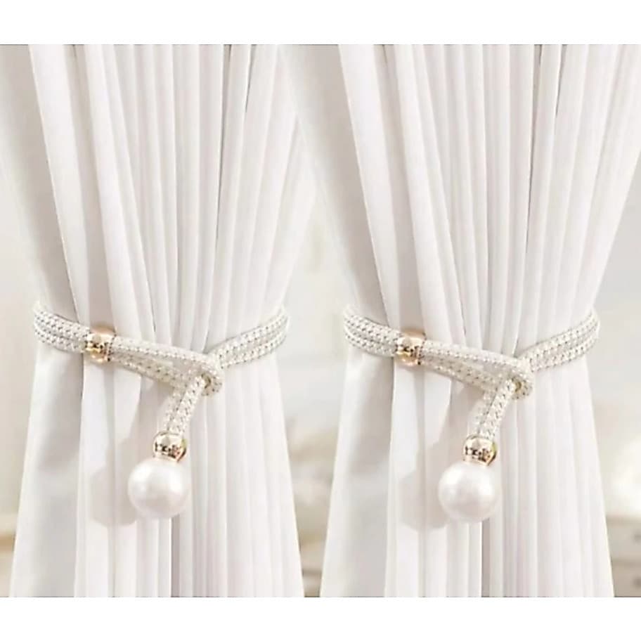 PRENDEDOR DE CORTINA SEM FURO KIT 02 PEÇAS LUXO SALA QUARTO DECORAÇÃO FÁCIL INSTALAÇÃO